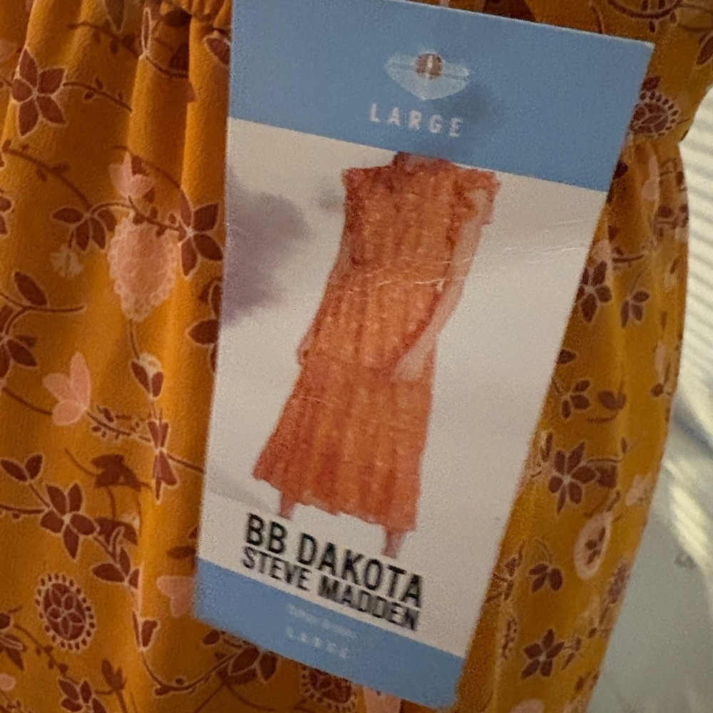 STEVE MADDEN Floral Orange Maxi Dress-NWT - Picture 4 of 4